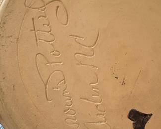 Brown Pottery "Brown Butter" Bowl with Wavy Rim