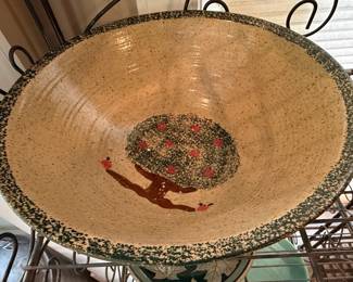 Three Rivers Pottery "Apple Tree" Large Ceramic Bowl