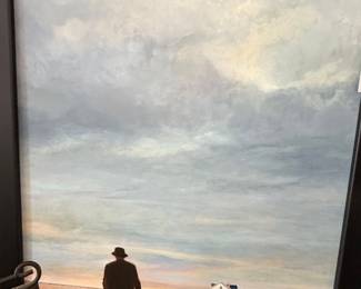 John Deiter 2015 Painting of Man and House