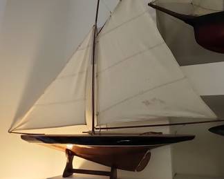 Wooden Pond Yacht Model Sailboat