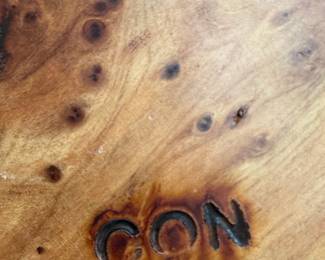 Burl Wood Bowl with "CON" Mark
