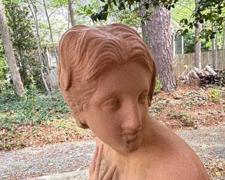 Terracotta Garden Statue of a Nude Female Figure, likely Venus