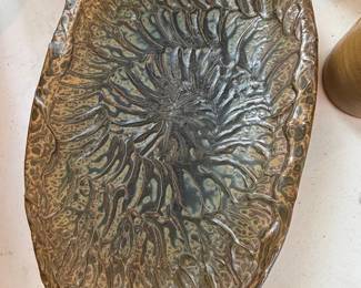 Artisan Ceramic Leaf Serving Bowl