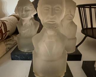 Frosted Glass Presidential Busts Collection
