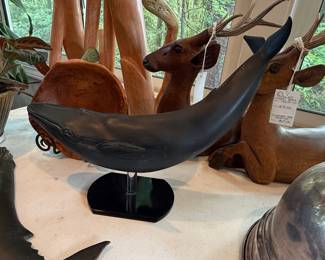 Whale Figurine on Stand