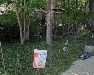 Bulldog Garden Flag with Butterflies and Flowers