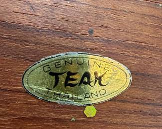 Vintage Teak Thailand Nesting Serving Bowl Set