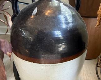 Antique 8-Gallon Stoneware Jug with Two Handles