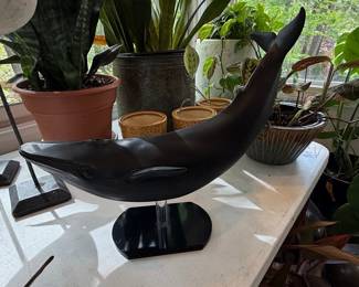 Black Whale Sculpture