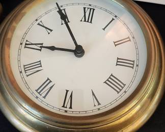 Brass Pocket Watch Style Desk Clock