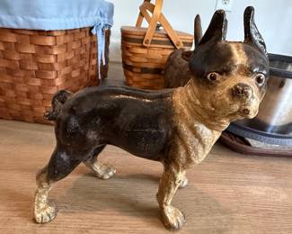 Cast Iron Hubley Boston Terrier "Penny Bank" Doorstop