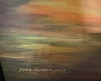 Sunset Landscape Painting by John Bevier