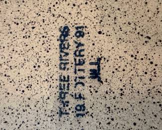 Three Rivers Pottery "Apple Tree" Large Ceramic Bowl