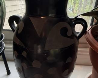 Santa Clara Pueblo Blackware Wedding Vase