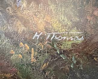 Hunting Scene Oil Painting by H. Thomas