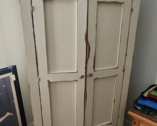 Distressed Farmhouse Style Armoire/Cabinet