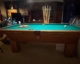Brunswick Oak Pool Table