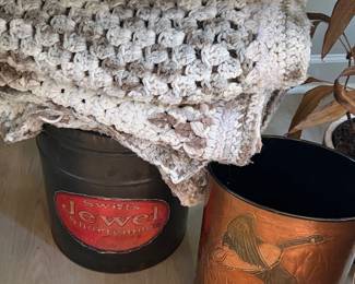 Swift's Jewel Shortening Tin and Embossed Planter