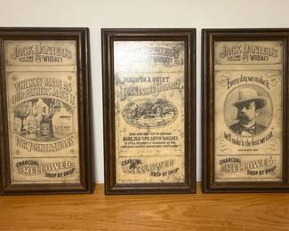 Jack Daniel's Old Time Tennessee Whiskey Framed Prints (Set of 3)