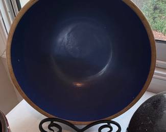 Blue Earthenware Mixing Bowl