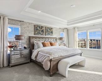 King bedroom set includes two nightstands, mattress, headboard and footboard