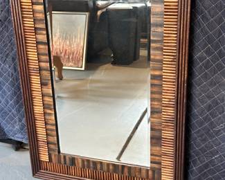 Unique large mirror, wood frame
