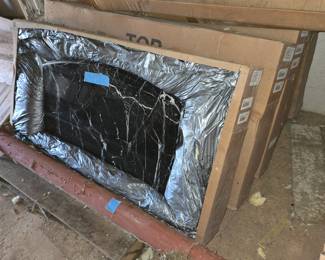 5 Verde green marble tops in original shipping crates