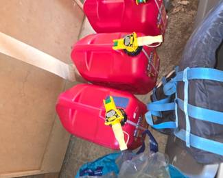 new gas cans, FULL OF GAS!!!!!