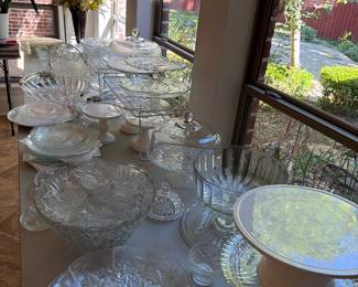 Vintage crystal glassware