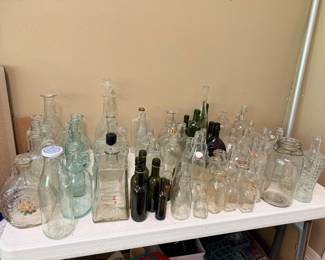 Vintage bottles and other