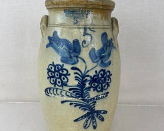Antique Geddes, NY 5 Gallon Stoneware Churn