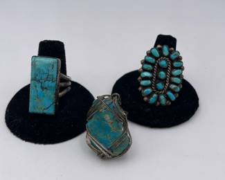 Vintage Women’s Navajo Turquoise Rings