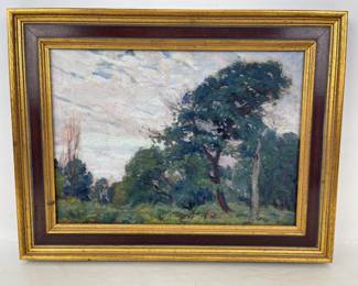 George A. Renouard "Threat of Rain” Oil Painting