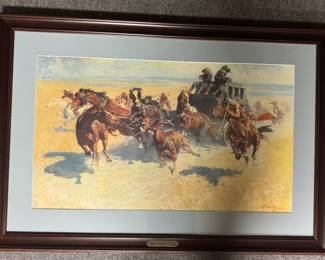 Frederic Remington Print "Downing the Nigh Leader"