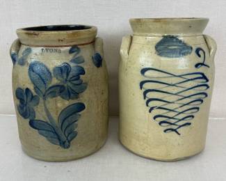 Antique NYS 2 Gallon Stoneware Crocks