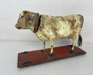 Antique Bull Pull Toy