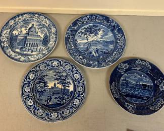 Early Staffordshire Plates with American Scenes