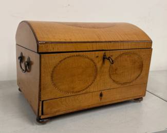 Domed Tiger Maple Box with Drawer