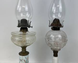 Antique Victorian Oil Lamps