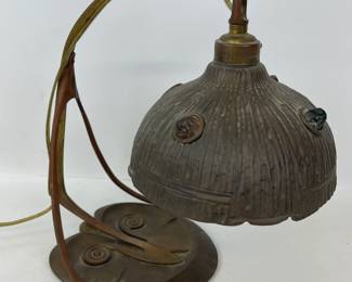 European Art Nouveau Jeweled Table Lamp
