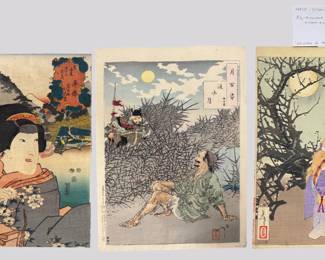 Three Signed Japanese Woodblock Prints