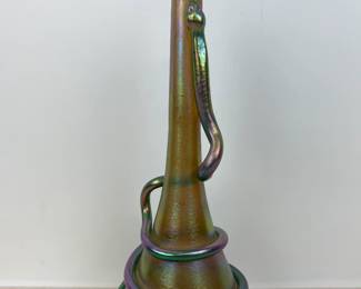 Antique Loetz Snake Art Glass Vase