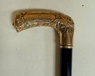 Antique Gold Topped Cane