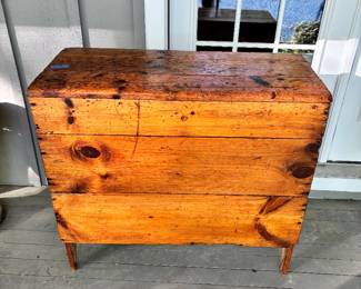 Reclaimed barn wood storage chest antique 