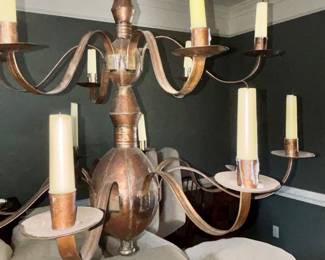 Antique Copper candle chandelier