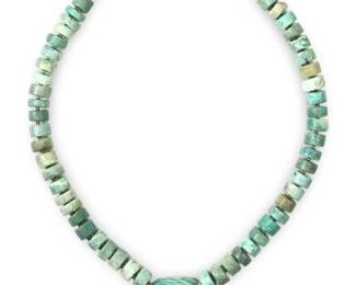 Hand Carved Amazonite Columbian Mask Pendant