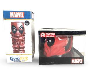 (2pc) Marvel Exclusive Deadpool Ceramic Mugs