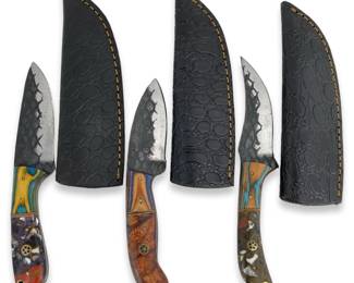 3pc Handcrafted Steel Knives