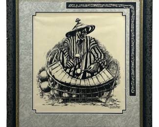 Vintage Sowatey Adjei African Lithograph