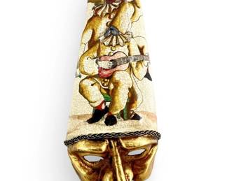 Vintage Signed Pulcinella Tiepolo Venetian Mask